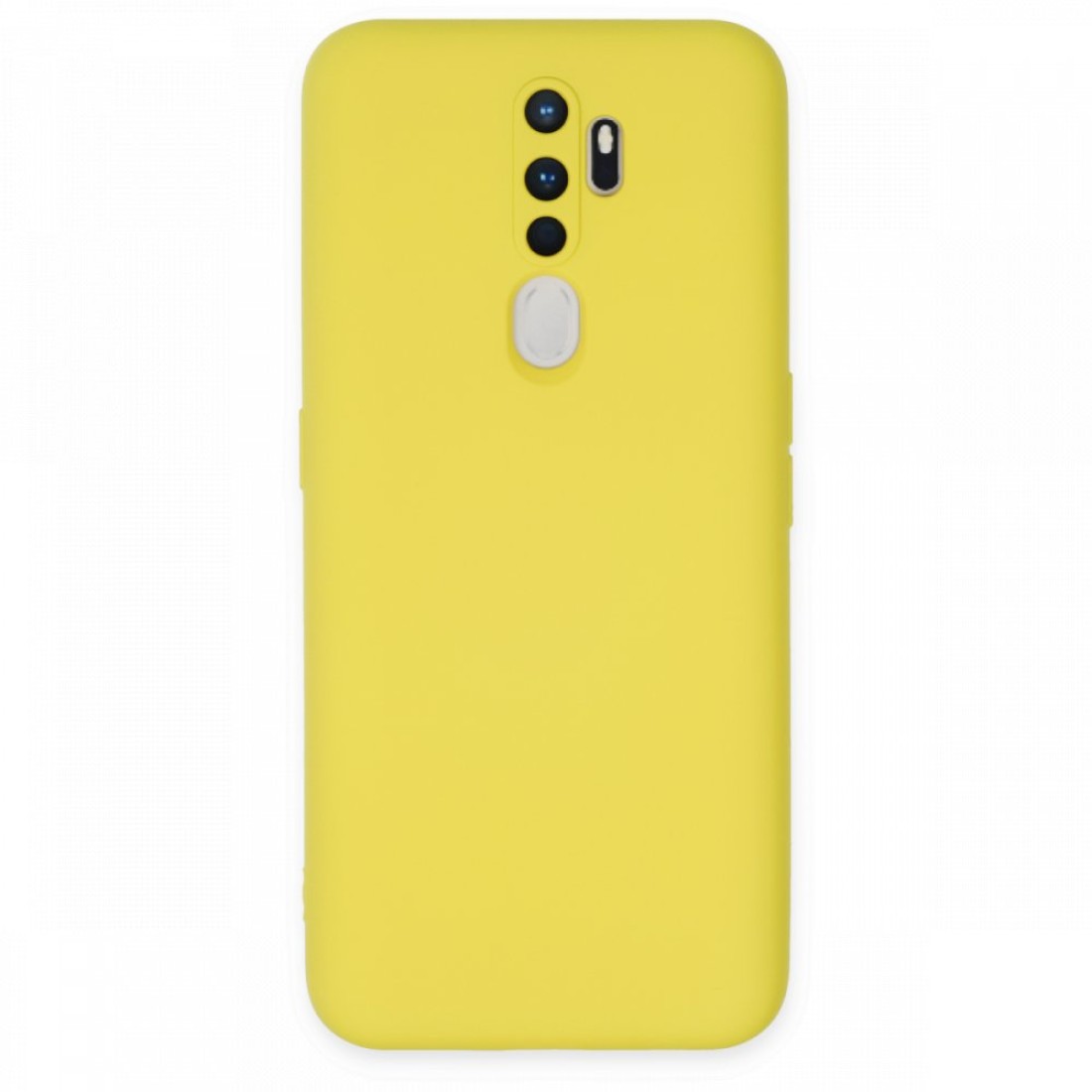 Oppo A9 2020 Kılıf Nano içi Kadife  Silikon - Sarı