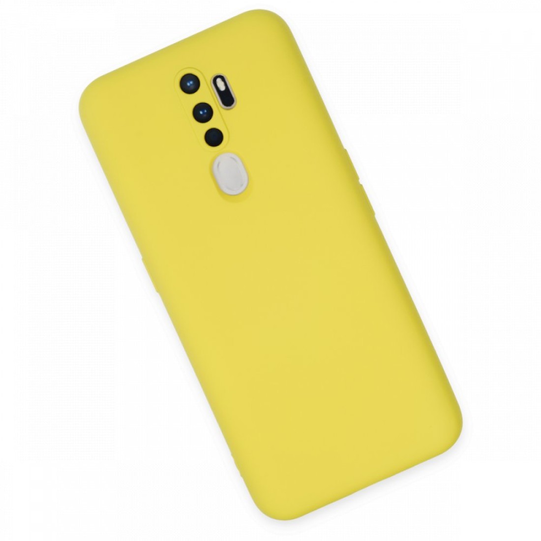 Oppo A9 2020 Kılıf Nano içi Kadife  Silikon - Sarı