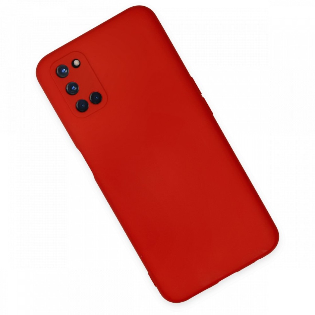 Oppo A92 Kılıf Nano içi Kadife  Silikon - Kırmızı