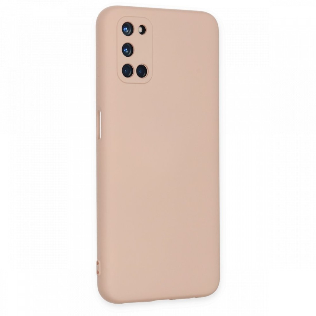 Oppo A92 Kılıf Nano içi Kadife  Silikon - Pudra