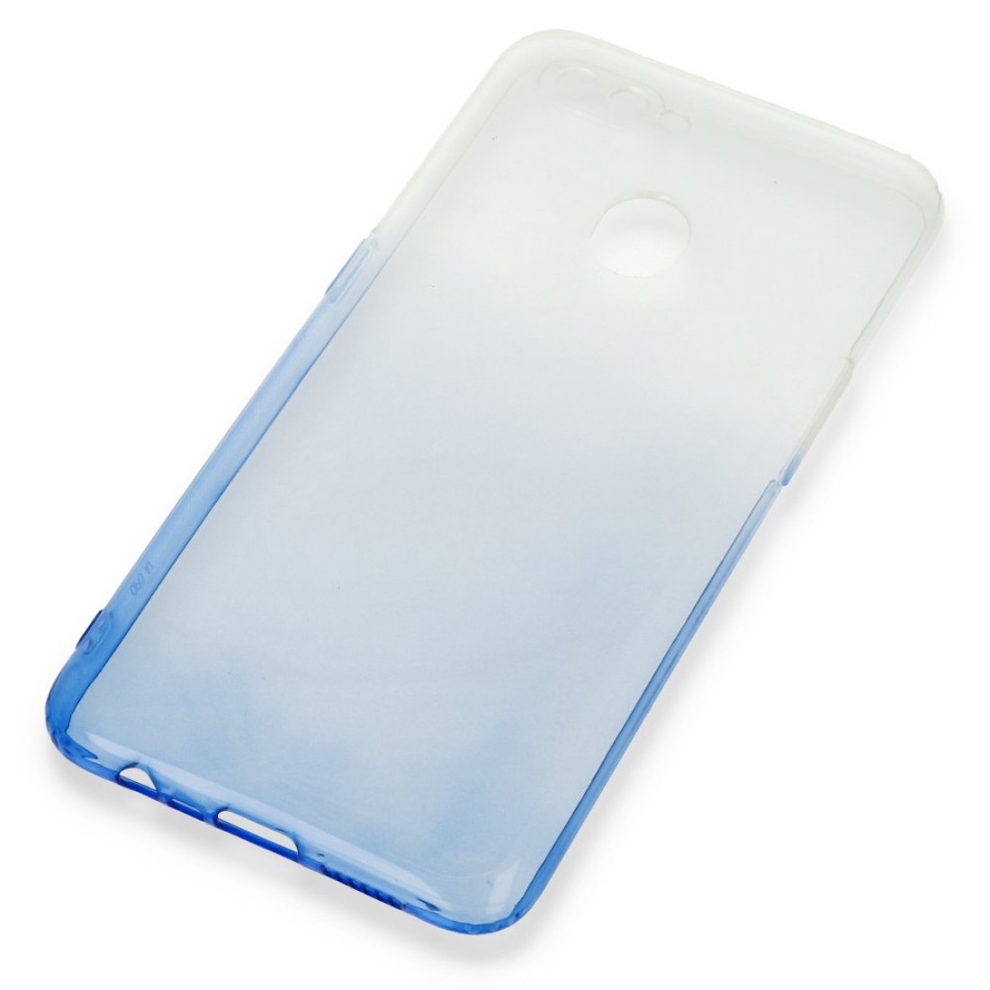 Oppo A12 Kılıf Lüx Çift Renkli Silikon - Mavi