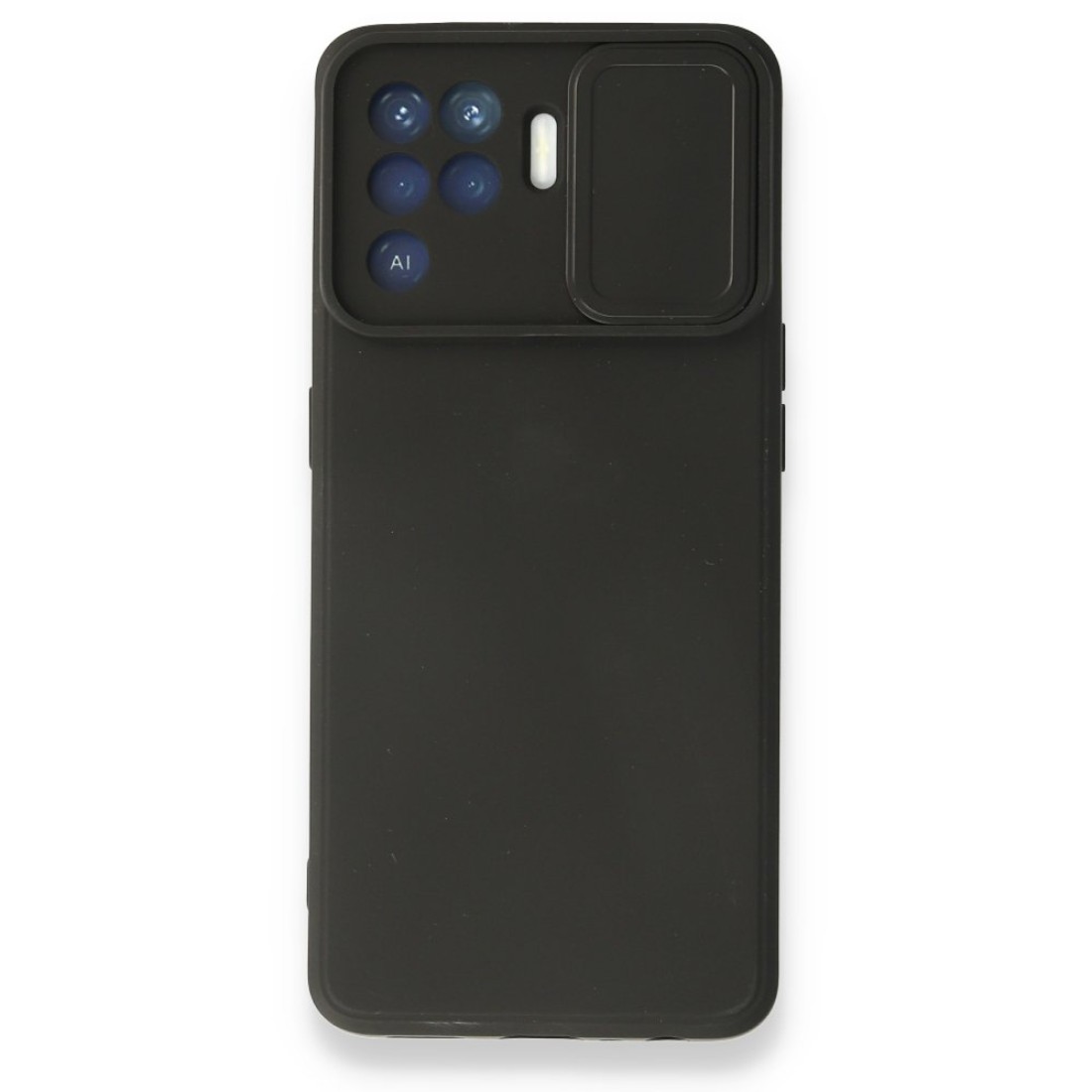 Oppo Reno 5 Lite Kılıf Color Lens Silikon - Siyah