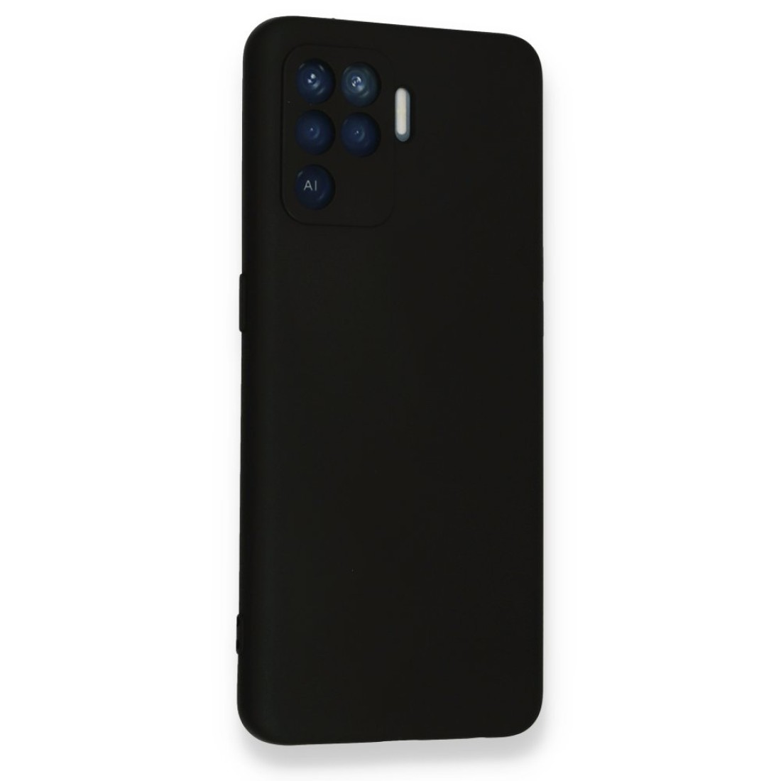Oppo Reno 5 Lite Kılıf Nano içi Kadife  Silikon - Siyah