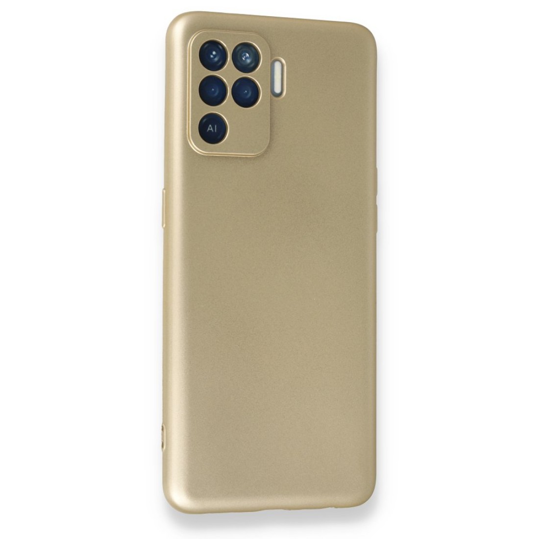 Oppo Reno 5 Lite Kılıf Premium Rubber Silikon - Gold