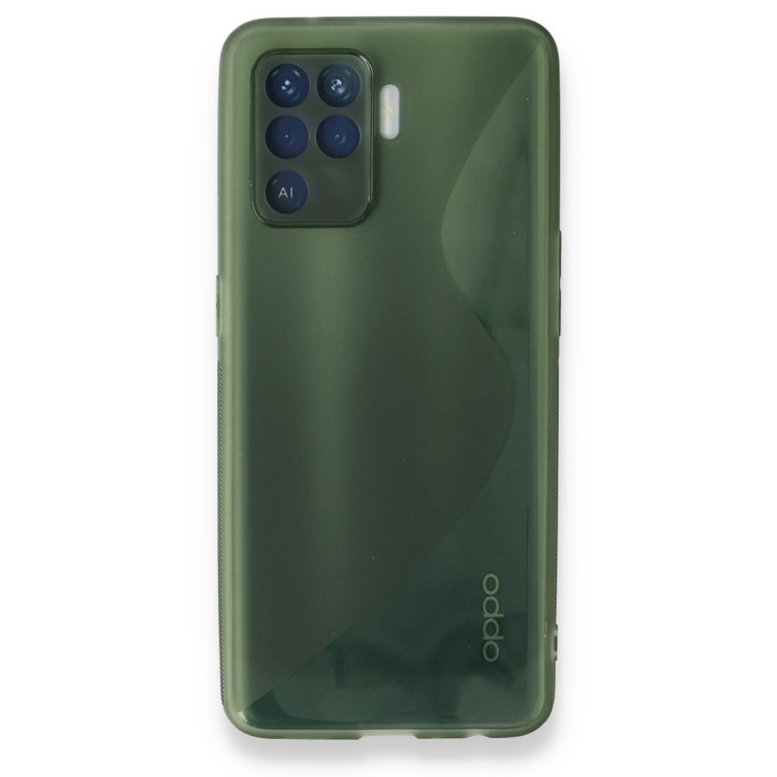 Oppo Reno 5 Lite Kılıf S Silikon - Yeşil