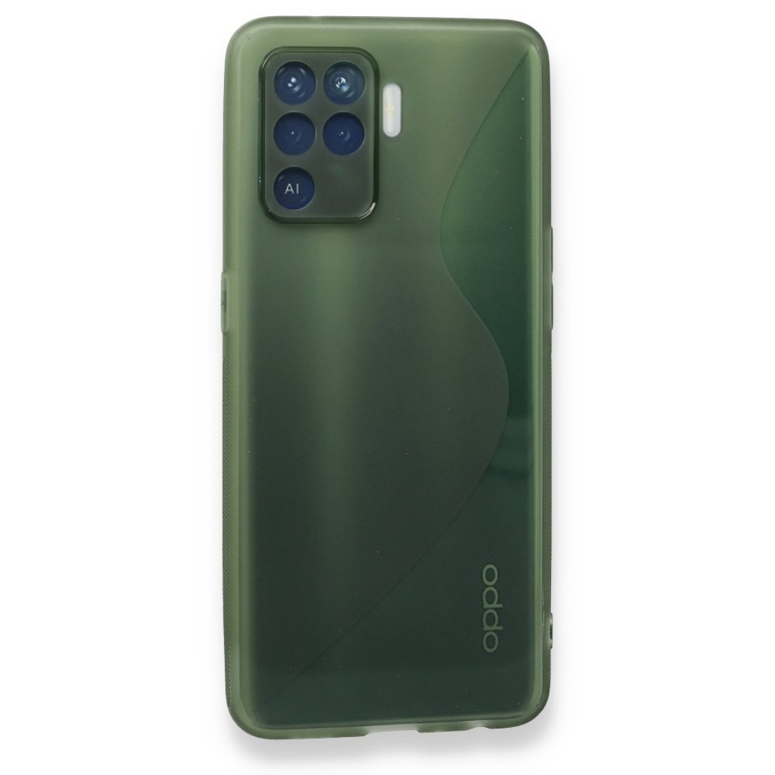 Oppo Reno 5 Lite Kılıf S Silikon - Yeşil