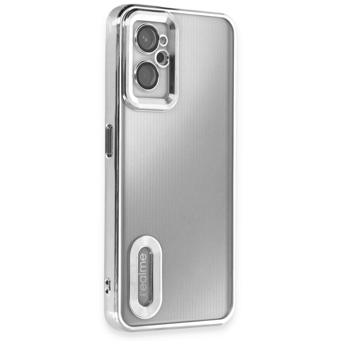 Realme 9i 4G Kılıf Slot Silikon - Gümüş