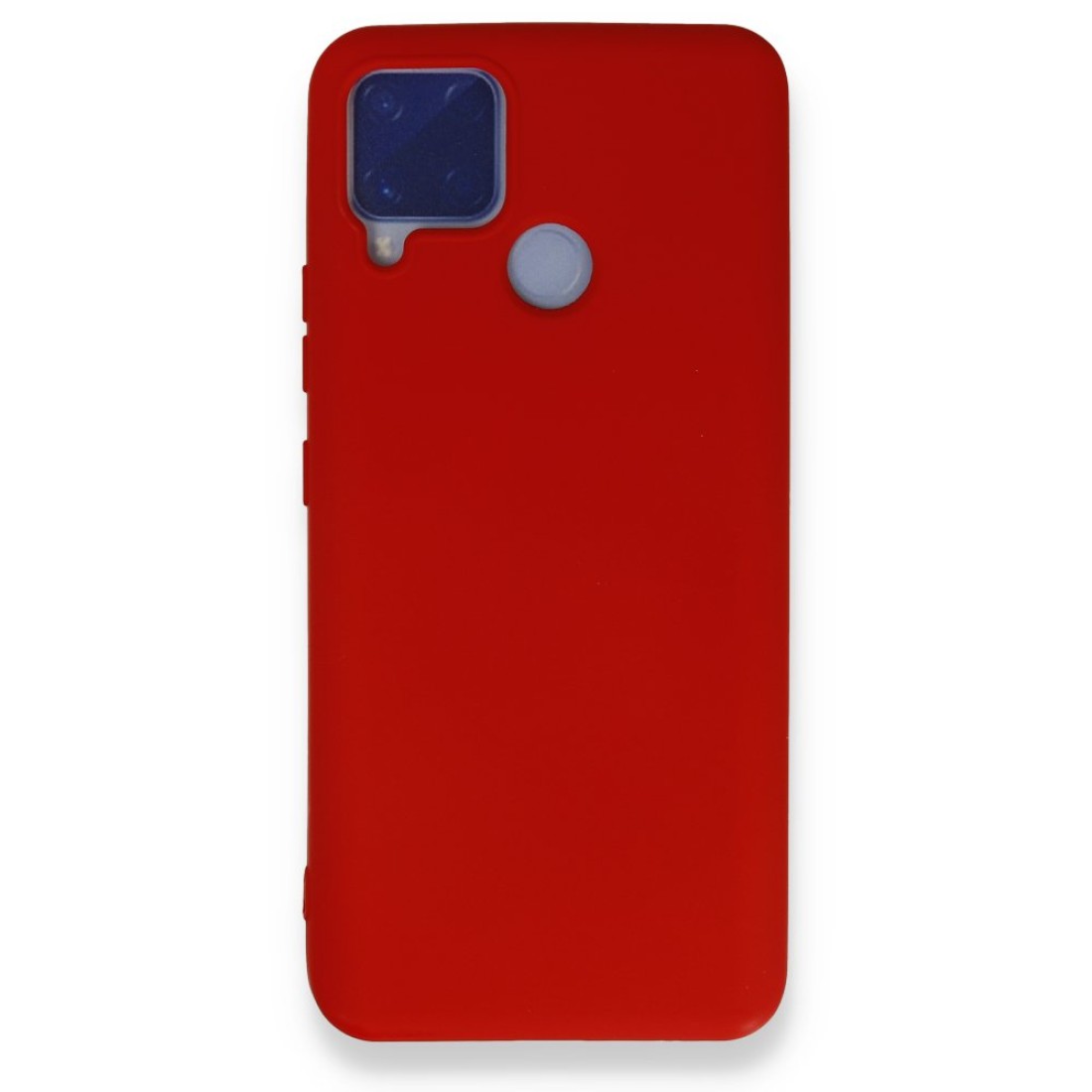 Realme C15 Kılıf Nano içi Kadife  Silikon - Kırmızı