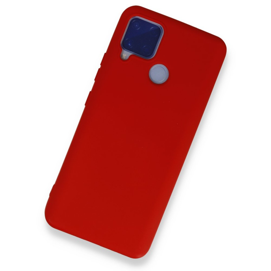 Realme C15 Kılıf Nano içi Kadife  Silikon - Kırmızı