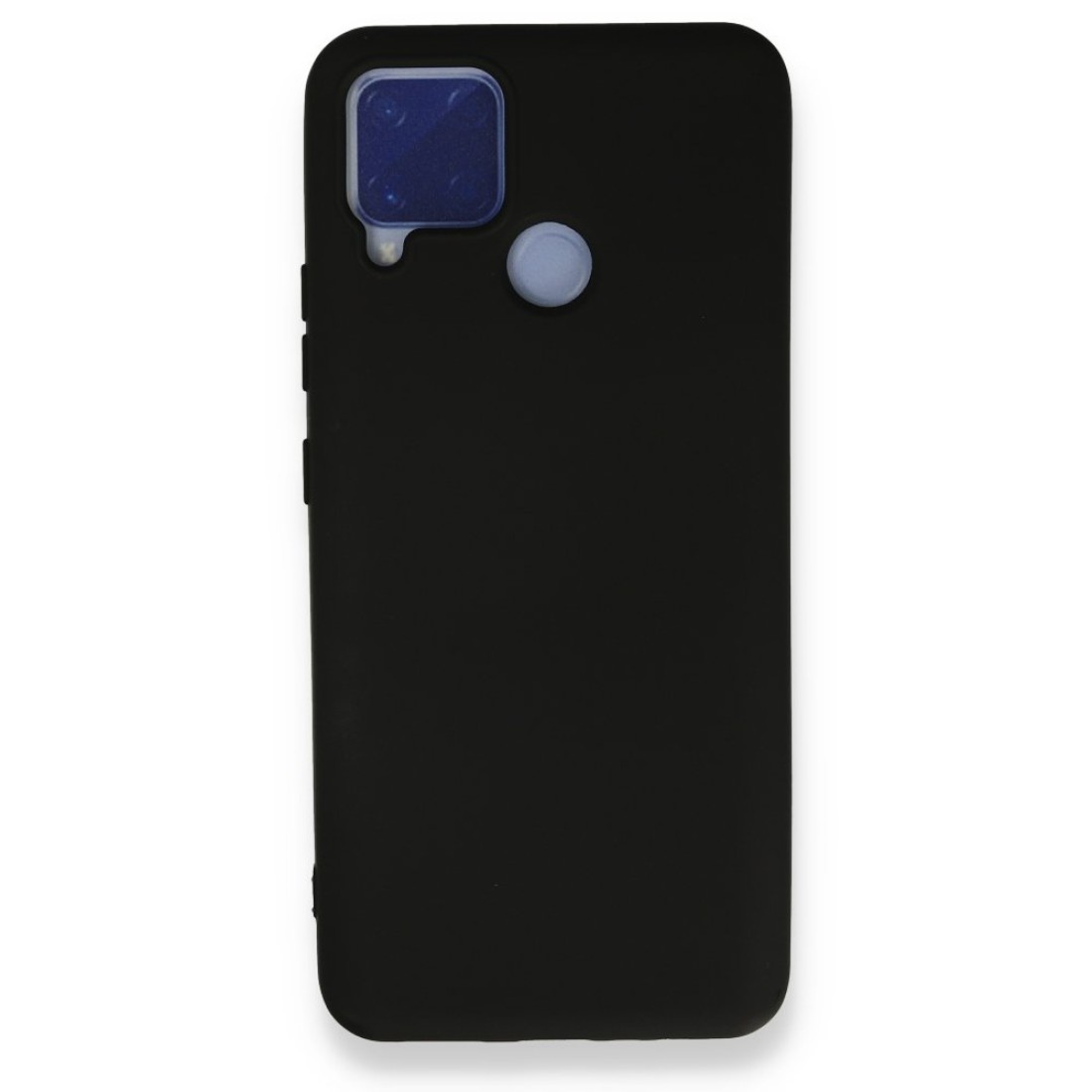 Realme C15 Kılıf Nano içi Kadife  Silikon - Siyah