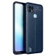 Realme C21 Kılıf Focus Derili Silikon - Lacivert