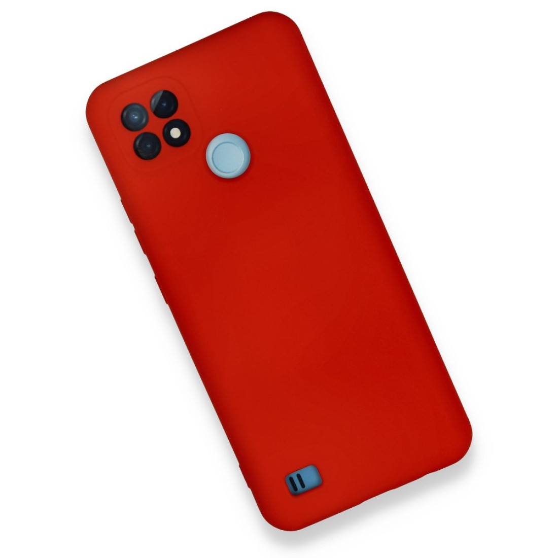 Realme C21 Kılıf Nano içi Kadife  Silikon - Kırmızı