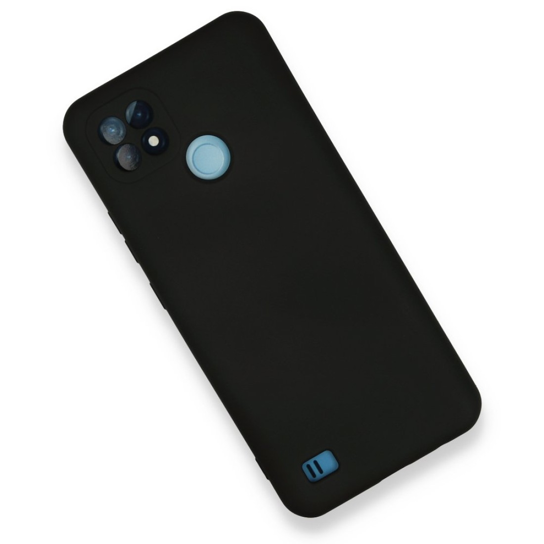 Realme C21 Kılıf Nano içi Kadife  Silikon - Siyah