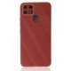 Realme C25s Kılıf Glass Kapak - Bordo