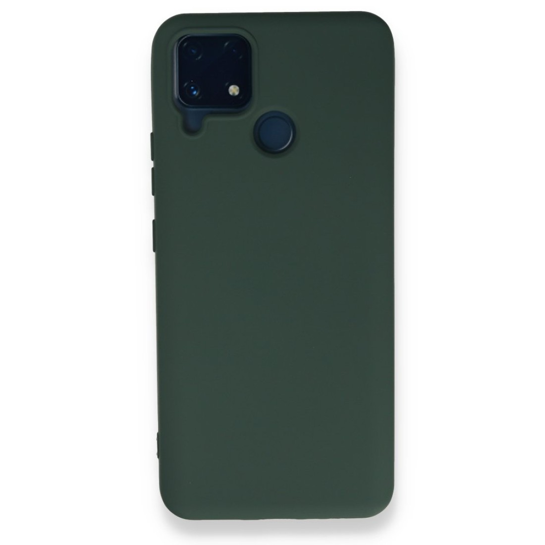 Realme C25s Kılıf Nano içi Kadife  Silikon - Koyu Yeşil