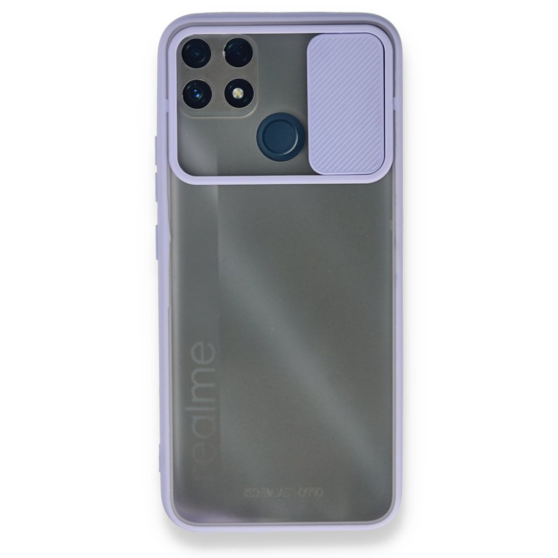 Realme C25s Kılıf Palm Buzlu Kamera Sürgülü Silikon - Lila