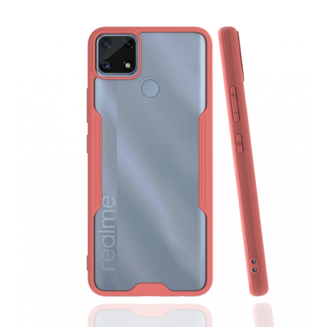 Realme C25s Kılıf Platin Silikon - Pembe