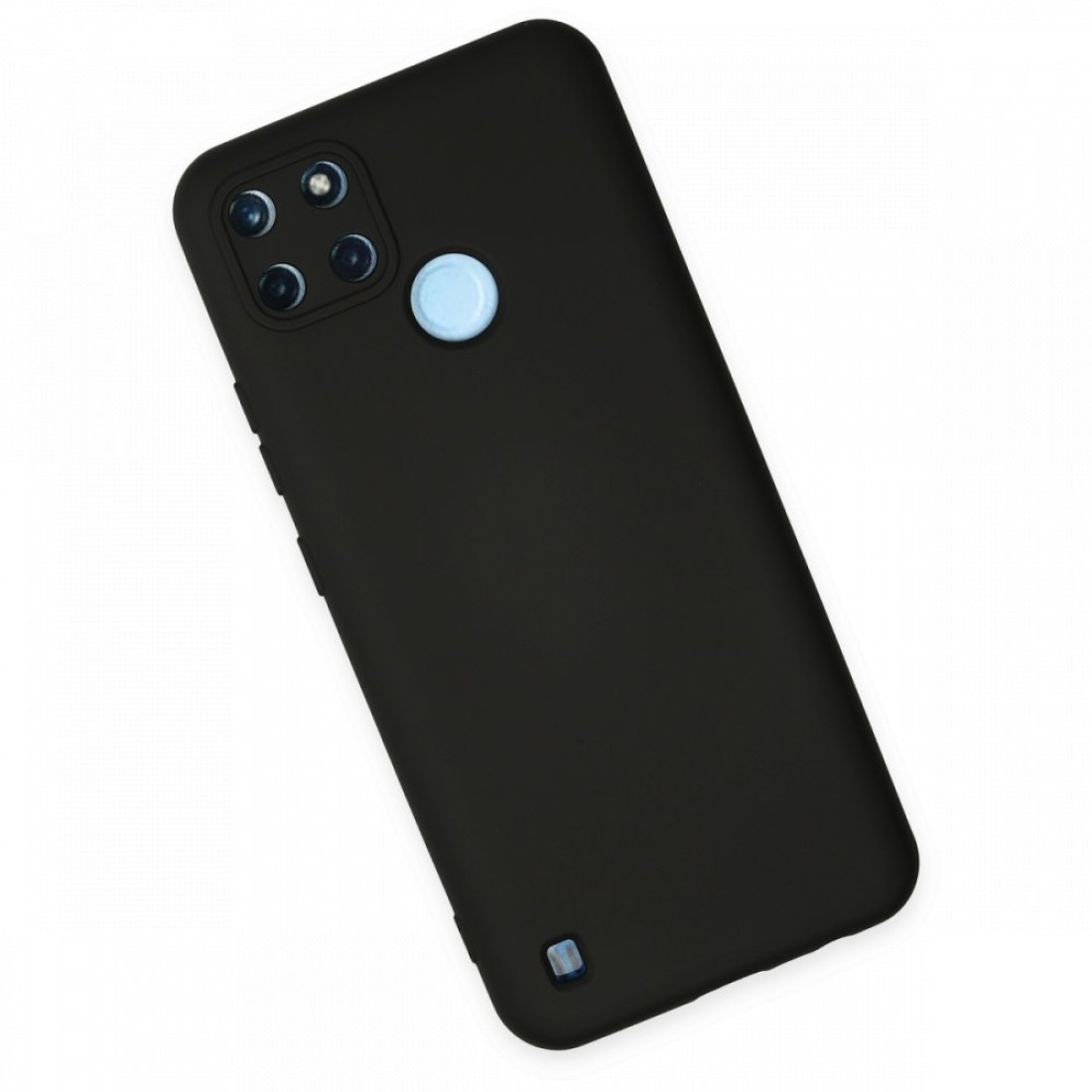 Realme C25Y Kılıf Nano içi Kadife  Silikon - Siyah