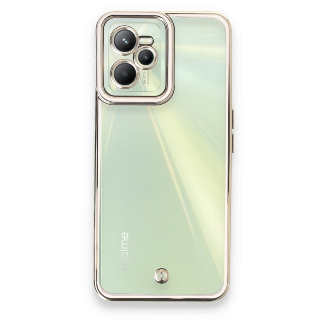 Realme C35 Kılıf Liva Lens Silikon - Beyaz