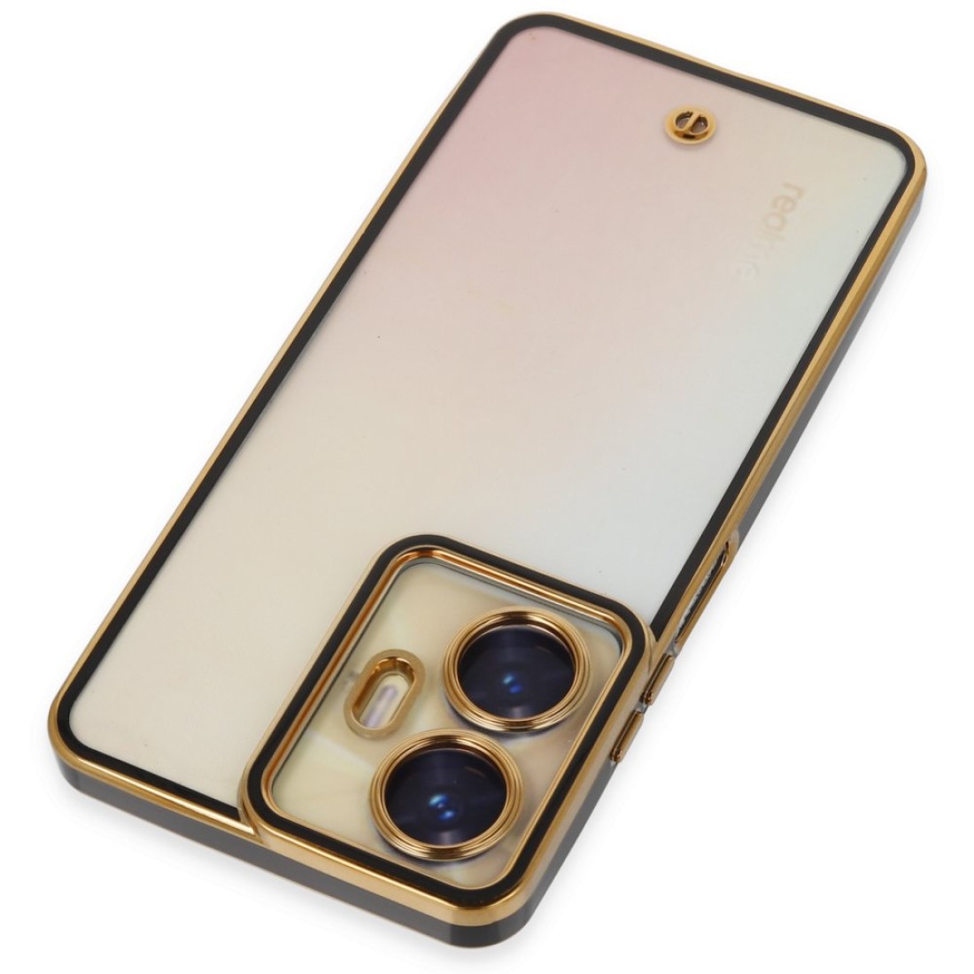 Realme C55 Kılıf Liva Lens Silikon - Siyah