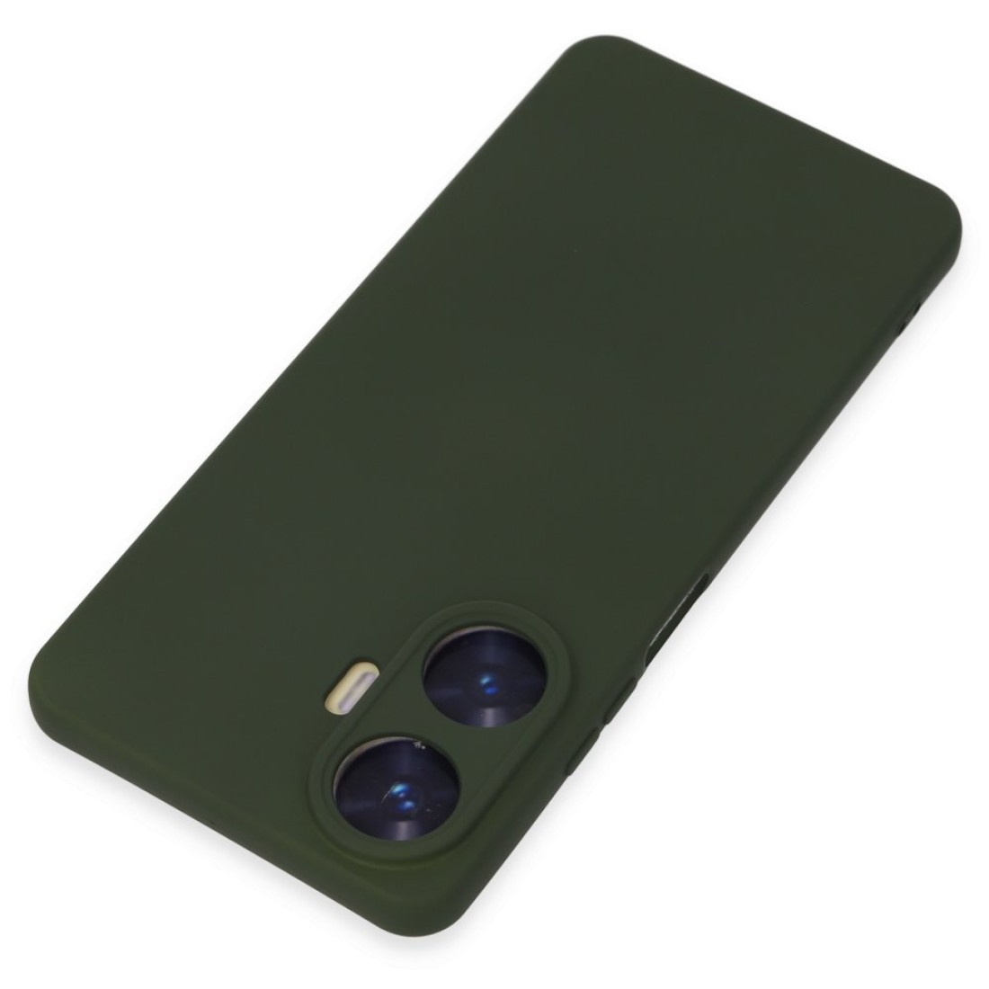 Realme C55 Kılıf Nano içi Kadife  Silikon - Koyu Yeşil