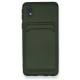 Samsung Galaxy A01 Core Kılıf Kelvin Kartvizitli Silikon - Koyu Yeşil