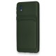Samsung Galaxy A01 Core Kılıf Kelvin Kartvizitli Silikon - Koyu Yeşil