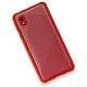 Samsung Galaxy A01 Core Kılıf Miami Şeffaf Silikon  - Kırmızı