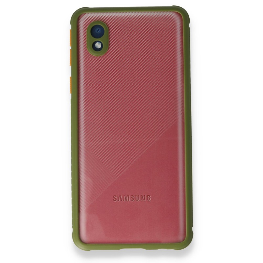 Samsung Galaxy A01 Core Kılıf Miami Şeffaf Silikon  - Yeşil
