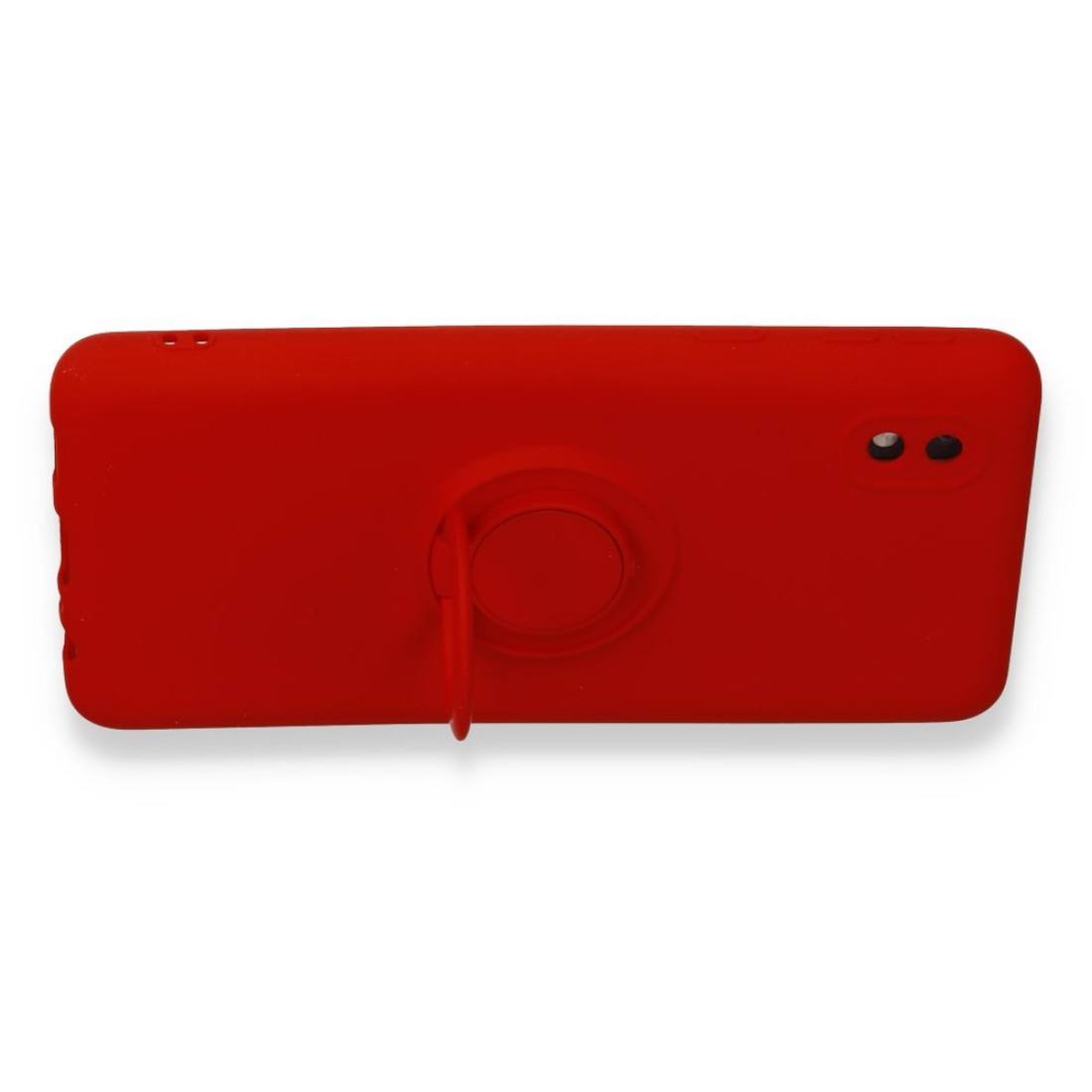 Samsung Galaxy A01 Core Kılıf Viktor Yüzüklü Silikon - Kırmızı
