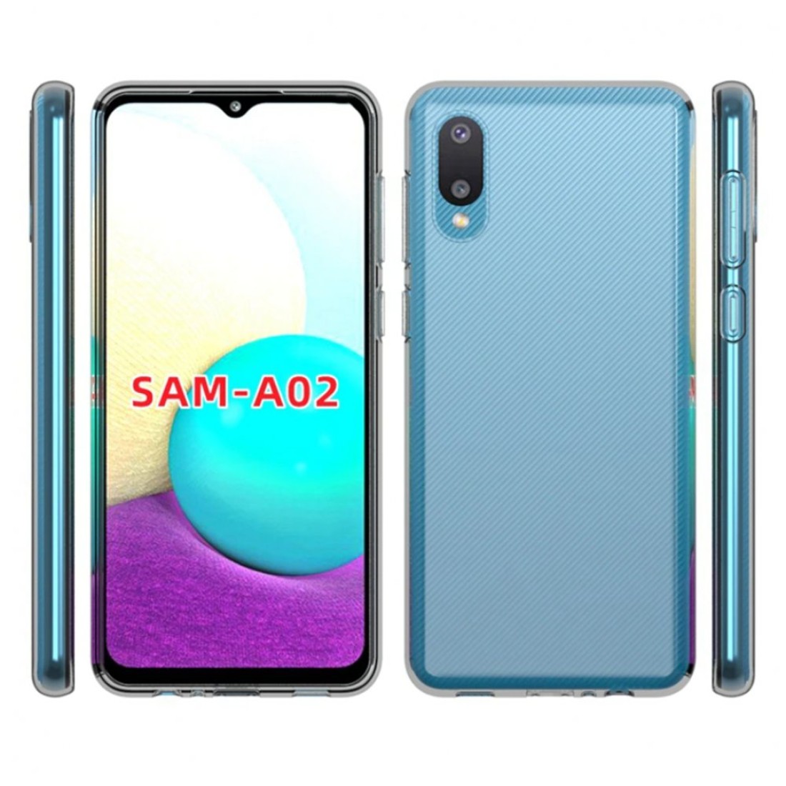 Samsung Galaxy A02 Kılıf Lüx Şeffaf Silikon