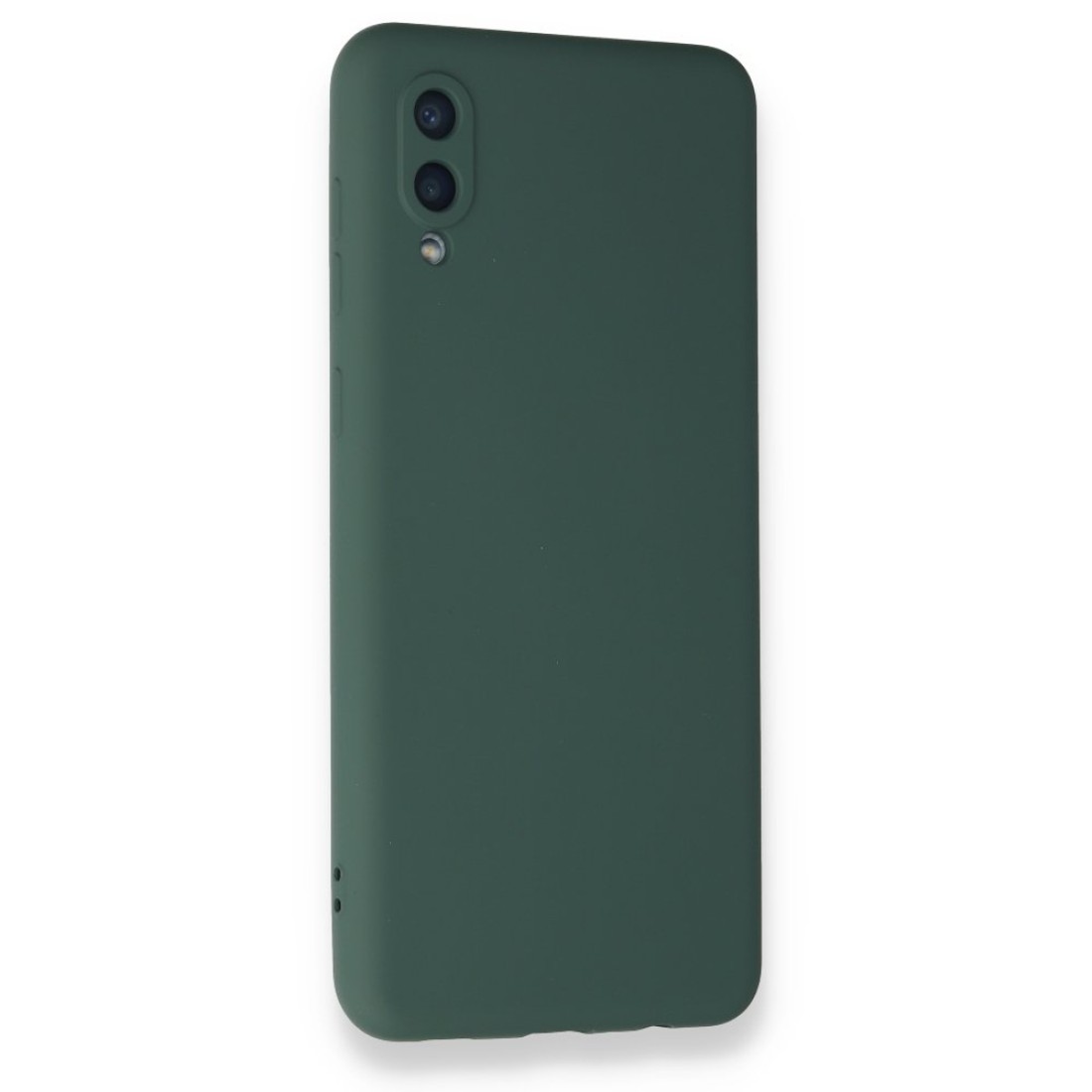Samsung Galaxy A02 Kılıf Nano içi Kadife  Silikon - Koyu Yeşil