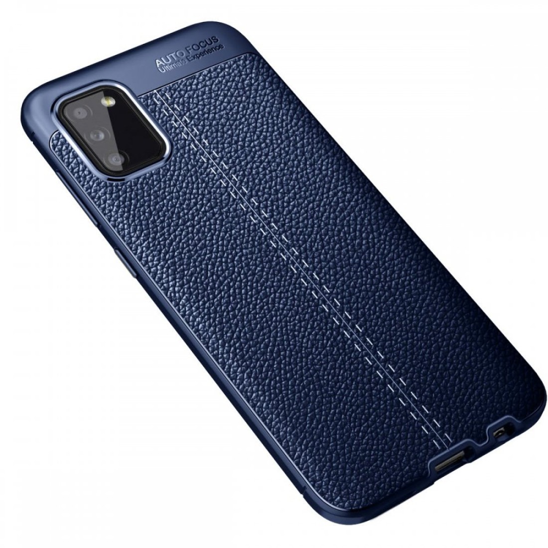 Samsung Galaxy A02S Kılıf Focus Derili Silikon - Lacivert