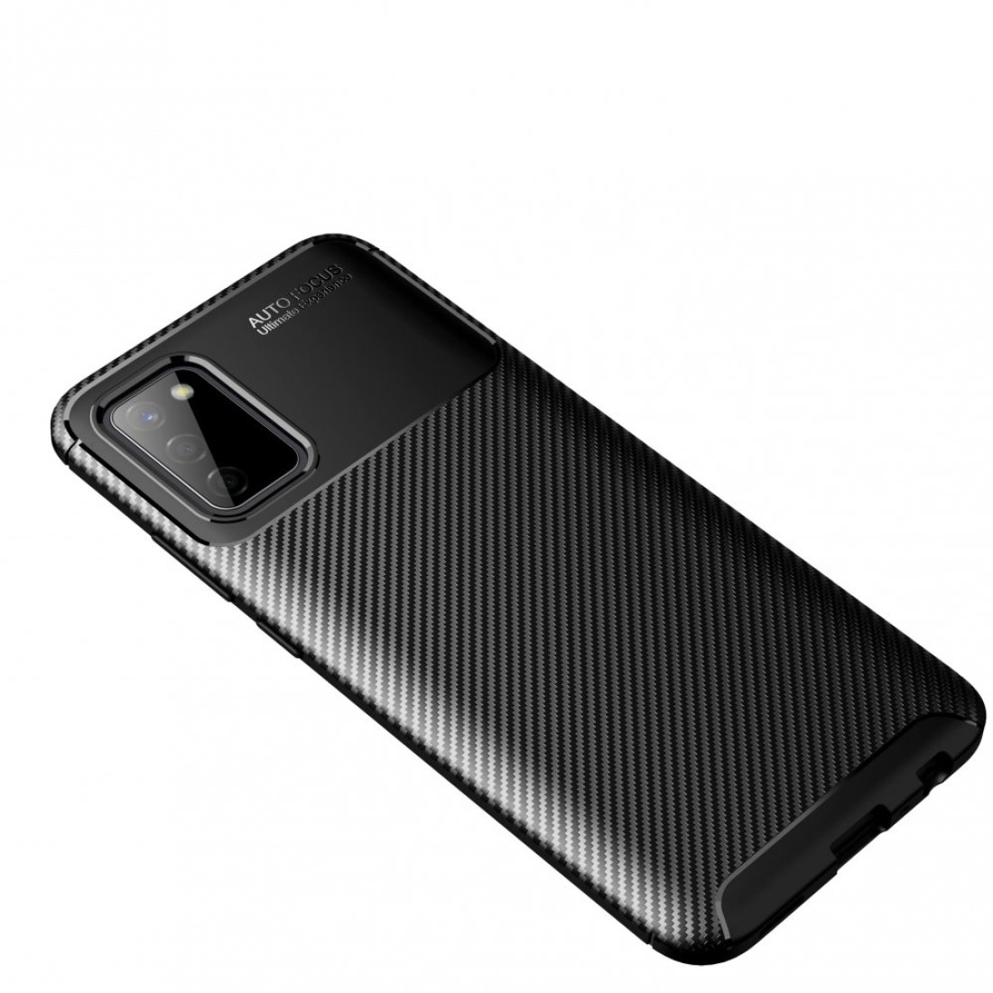 Samsung Galaxy A02S Kılıf Focus Karbon Silikon - Siyah