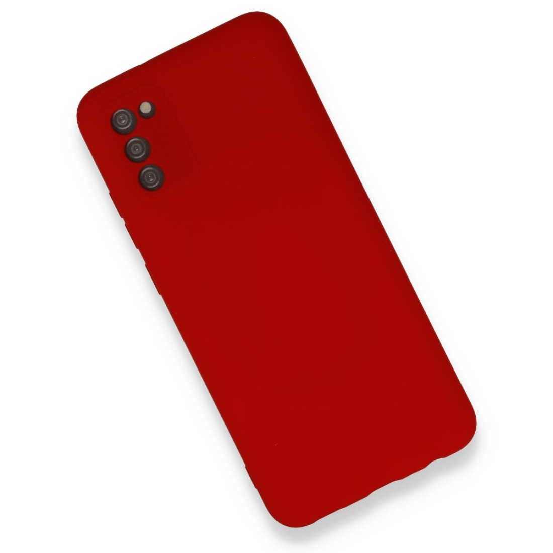 Samsung Galaxy A03S Kılıf Nano içi Kadife  Silikon - Kırmızı
