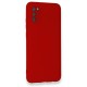 Samsung Galaxy A03S Kılıf Nano içi Kadife  Silikon - Kırmızı