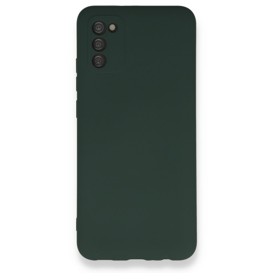 Samsung Galaxy A03S Kılıf Nano içi Kadife  Silikon - Koyu Yeşil