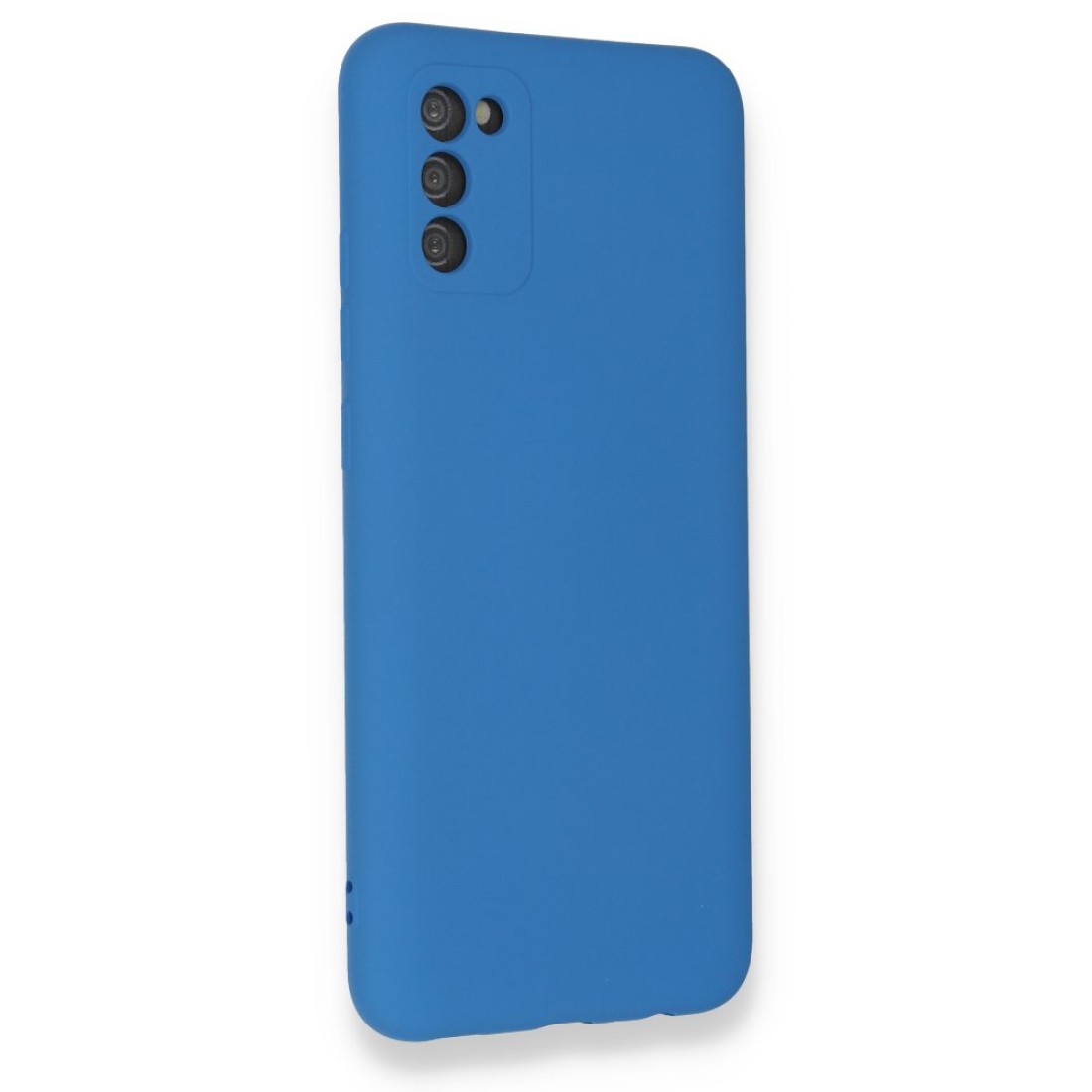 Samsung Galaxy A02S Kılıf Nano içi Kadife  Silikon - Mavi
