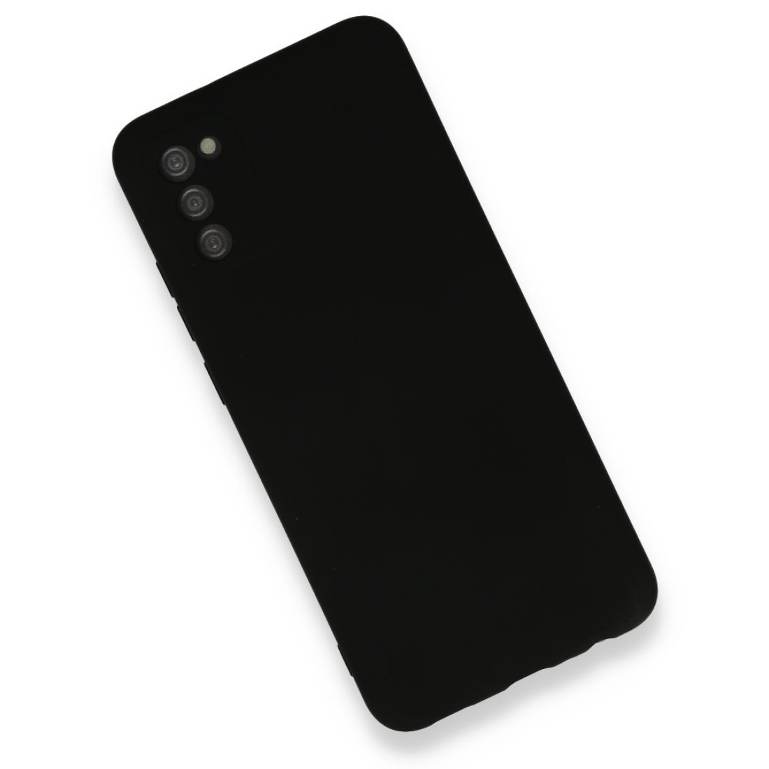 Samsung Galaxy A03S Kılıf Nano içi Kadife  Silikon - Siyah
