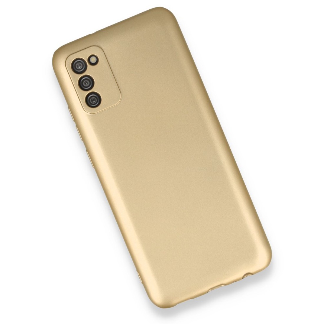 Samsung Galaxy A02S Kılıf Premium Rubber Silikon - Gold