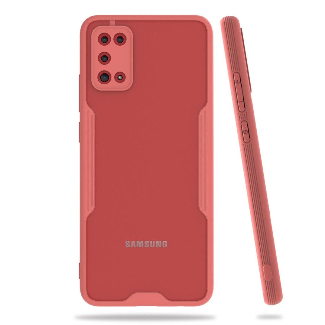 Samsung Galaxy A02S Kılıf Platin Silikon - Pembe