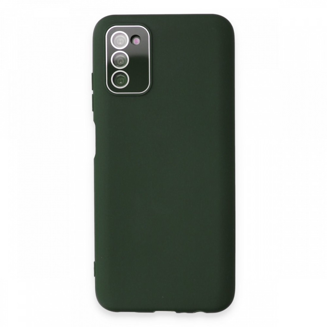 Samsung Galaxy A03S Kılıf Lansman Glass Kapak - Koyu Yeşil