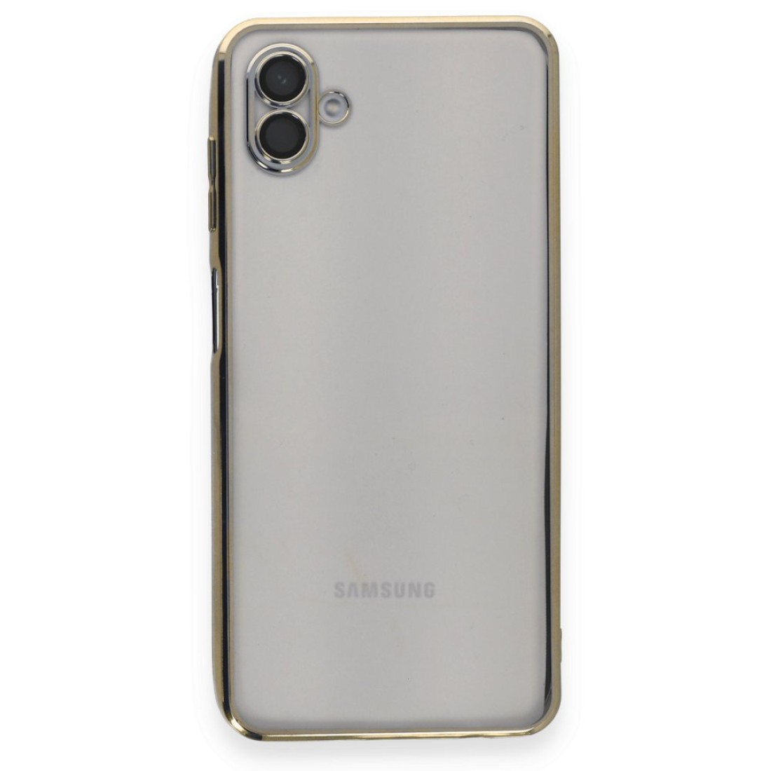 Samsung Galaxy A04 Kılıf Razer Lensli Silikon - Gold