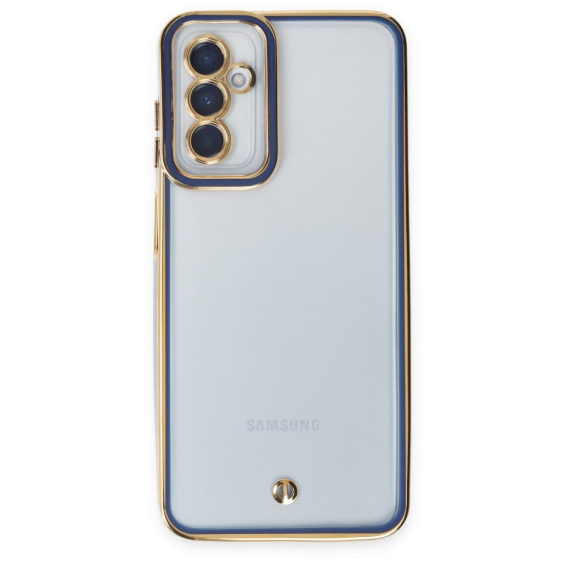 Samsung Galaxy A04S Kılıf Liva Lens Silikon - Mavi
