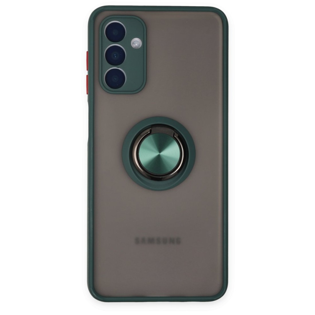 Samsung Galaxy A04S Kılıf Montreal Yüzüklü Silikon Kapak - Yeşil