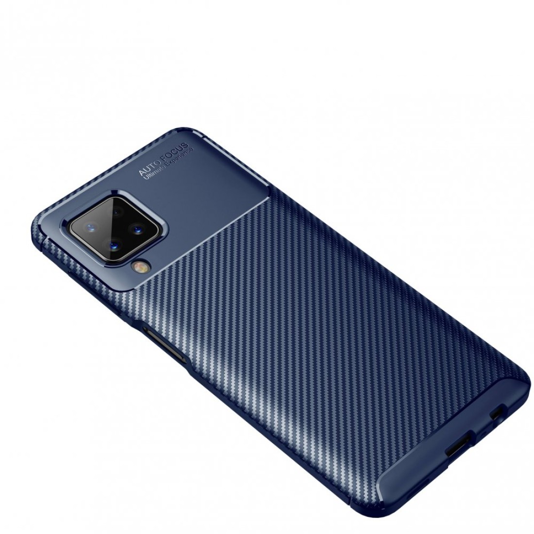 Samsung Galaxy M12 Kılıf Focus Karbon Silikon - Lacivert