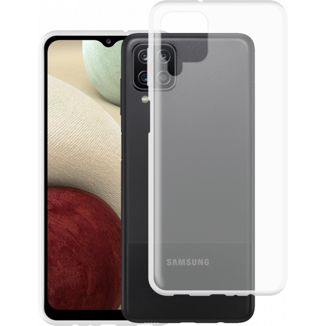 Samsung Galaxy A12 Kılıf Lüx Şeffaf Silikon