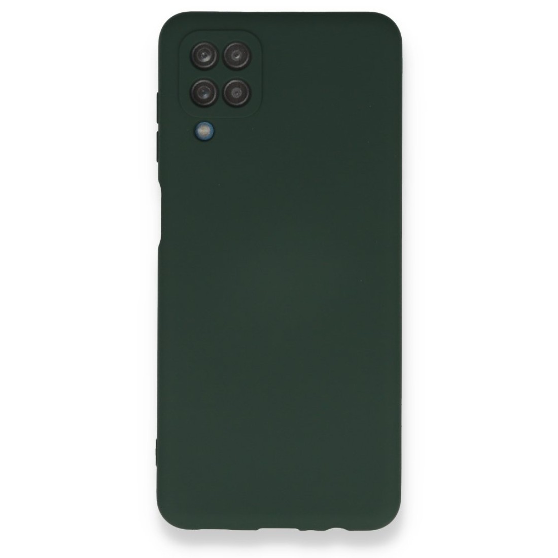 Samsung Galaxy A12 Kılıf Nano içi Kadife  Silikon - Koyu Yeşil