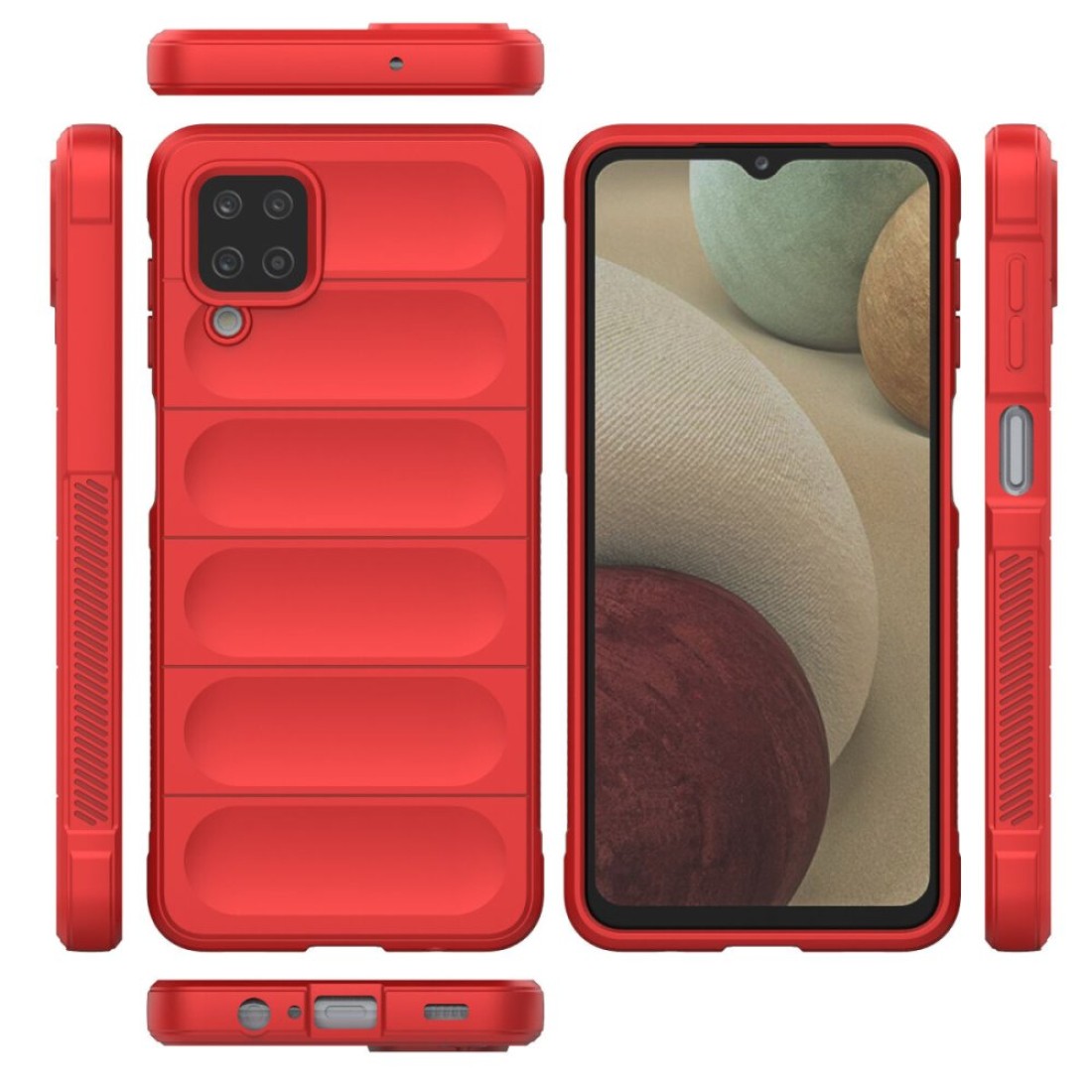 Samsung Galaxy A12 Kılıf Optimum Silikon - Kırmızı