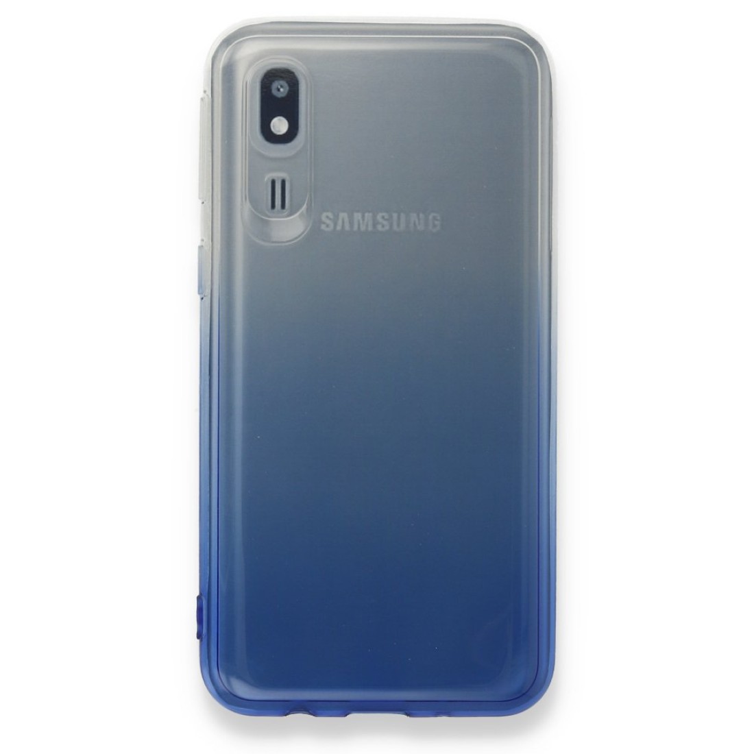 Samsung Galaxy A2 Core Kılıf Lüx Çift Renkli Silikon - Mavi